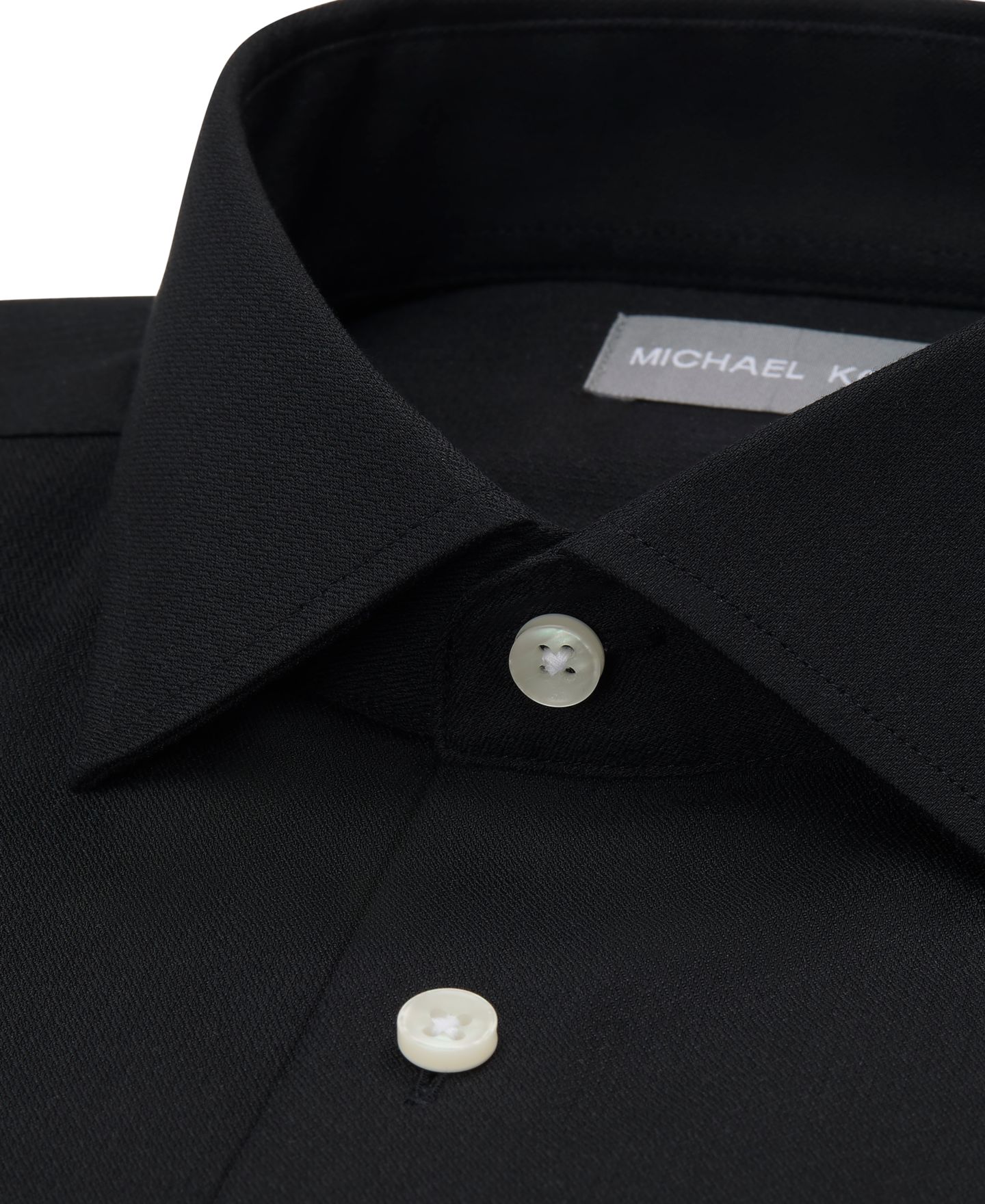 Мужская рубашка Michael Kors Slim-Fit Dress Shirt, цвет: Чёрный — фото 4