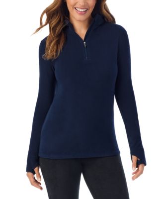 Women's Long-Sleeve Thumbhole Half-Zip Hoodie