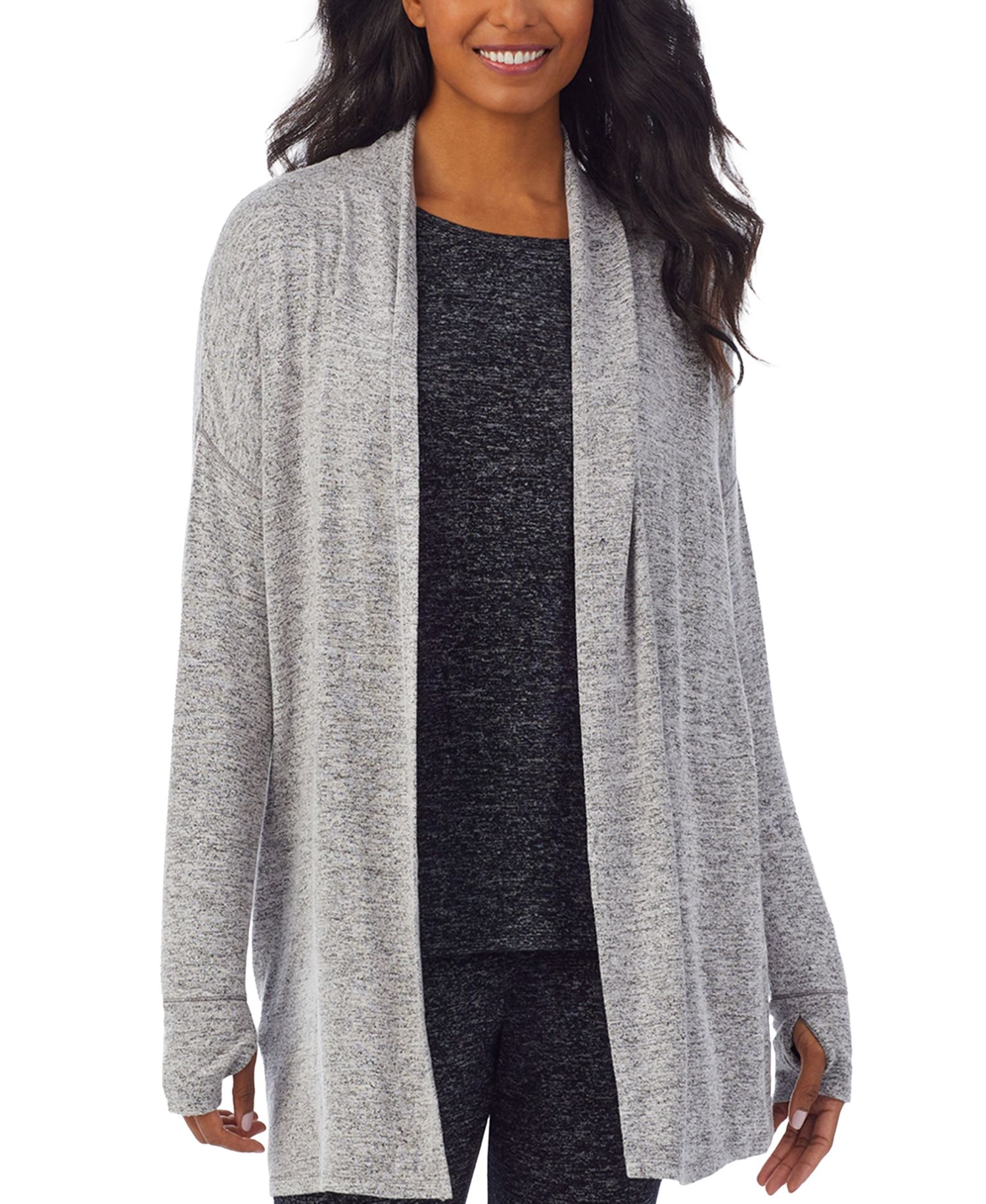 Women's SoftKnit Sweater-Knit Long-Sleeve Wrap