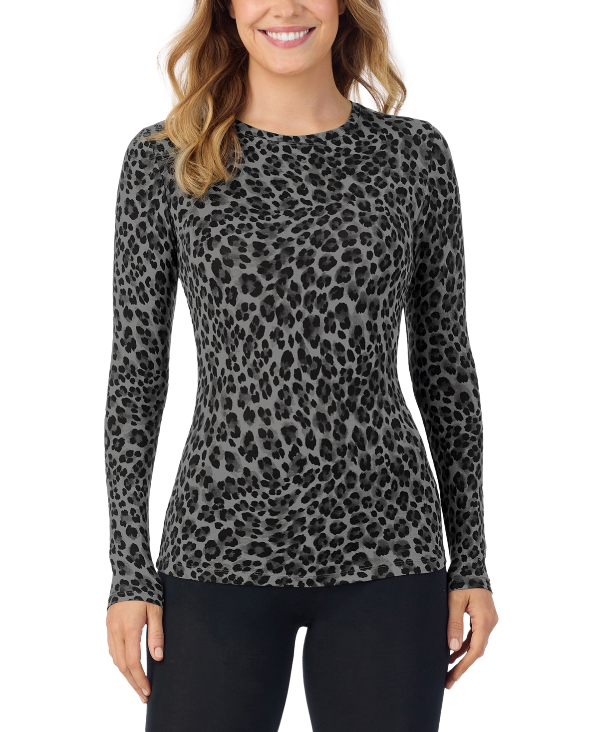 Cuddl Duds Women's Softwear with Stretch Long-Sleeve Crewneck Top