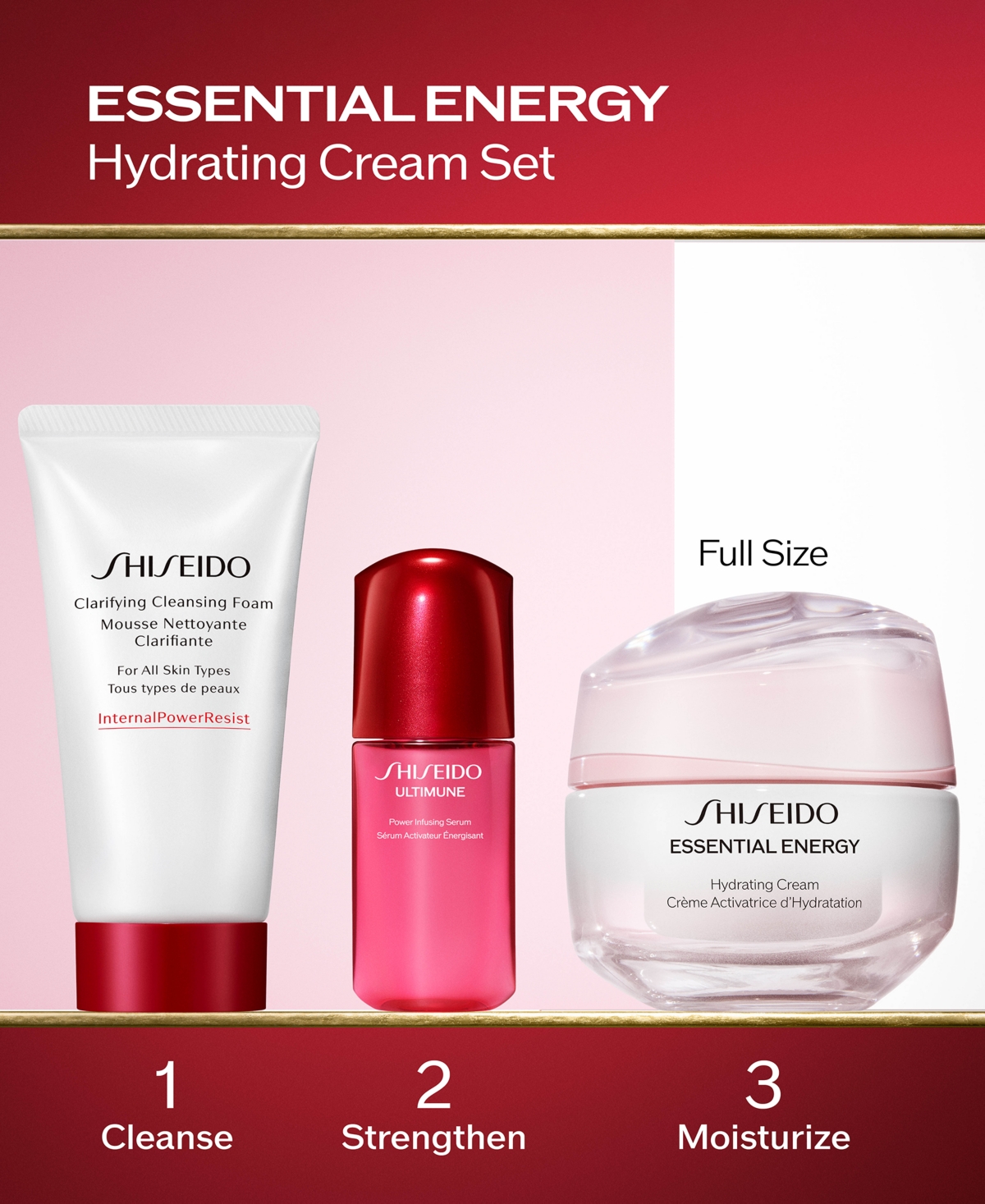 Shiseido 3-Piece Essential Energy Hydrating Cream Set