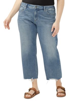 Plus Size Chelsea Boyfriend Mid-Rise Straight-Leg Jeans