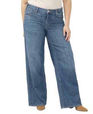 Plus Size Suki Mid Rise Wide-Leg Curvy Fit Jeans
