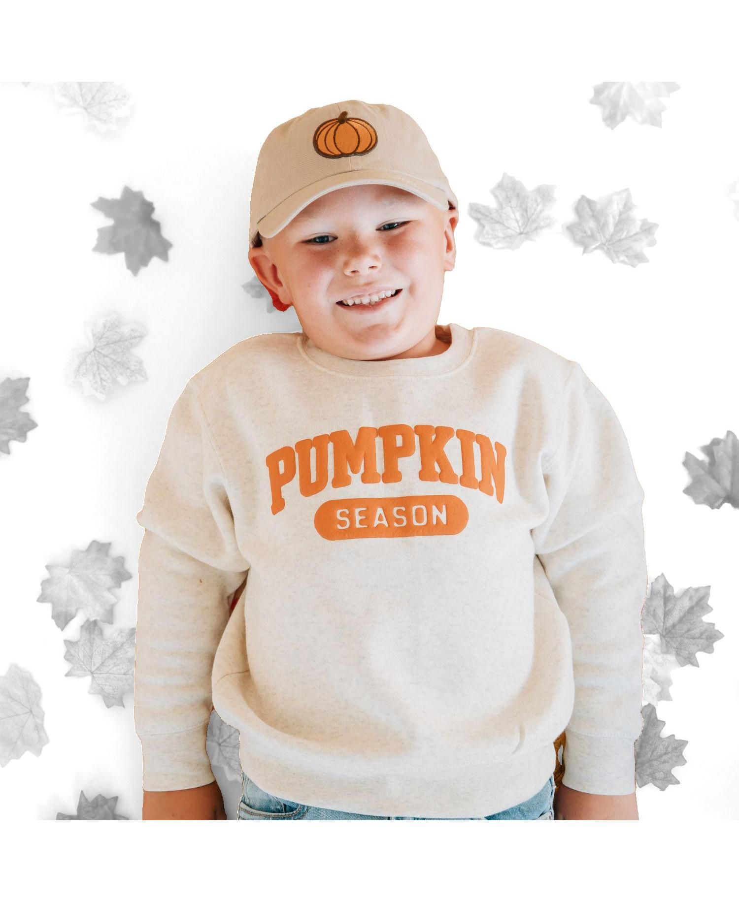 Little Boys Pumpkin Season Puff Ink Sweatshirt
