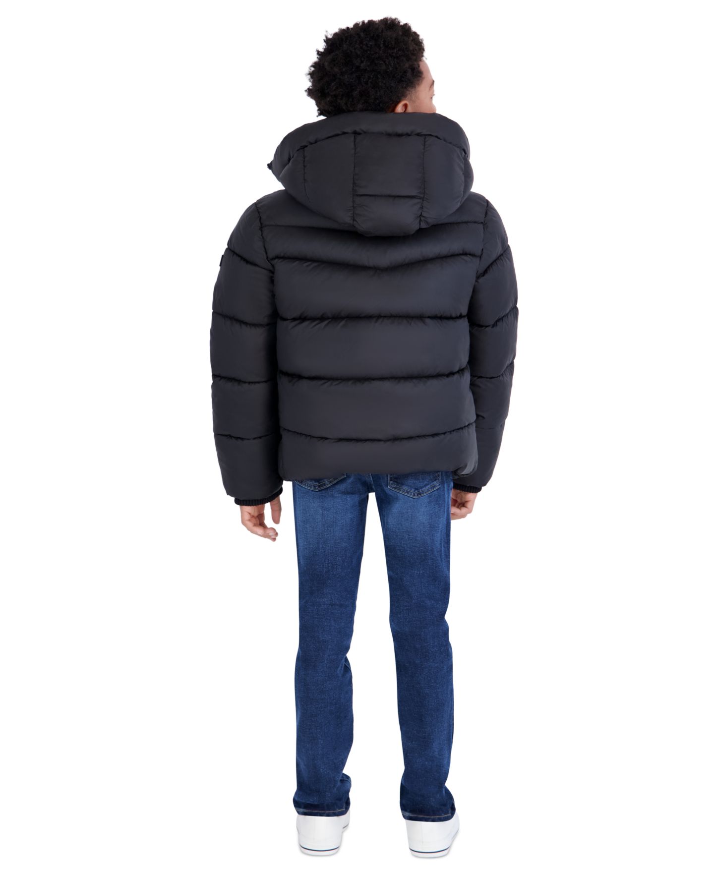 Куртка Michael Kors Heavy Weight Hooded Puffer для мальчиков, цвет: Чёрный — фото 4