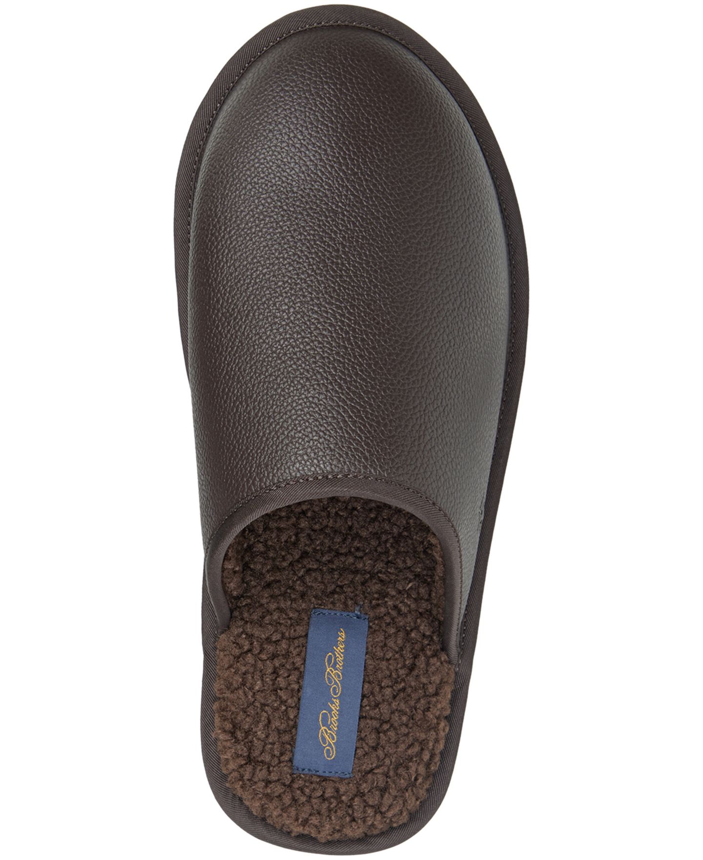 Мужские тапочки Brooks Brothers Drew Cozy Slippers, цвет: Тёмный коричневый — фото 4