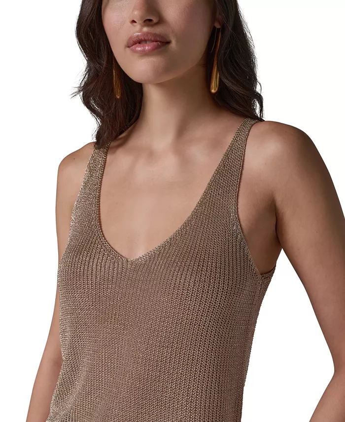Women's Metallic-Knit Tank Top - thumbnail 4