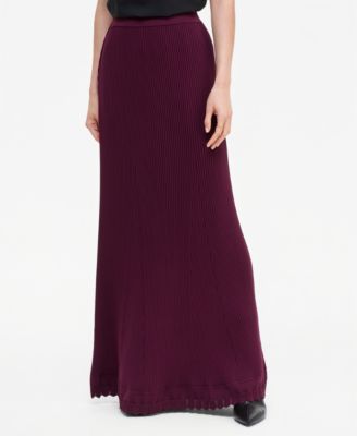 Women's High-Waisted Pleated Midi Skirt