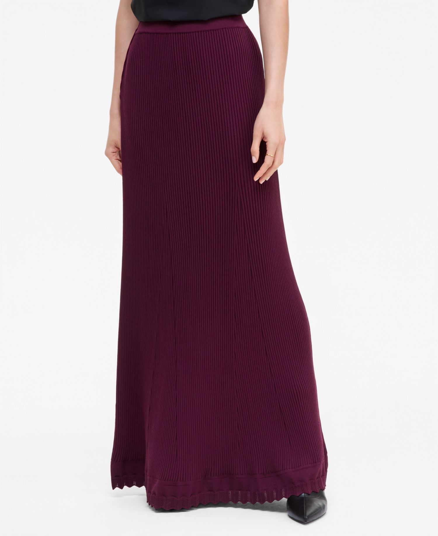 Women's High-Waisted Pleated Midi Skirt