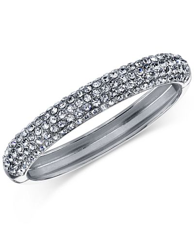 2028 Silver-Tone Pavé Hinge Bracelet