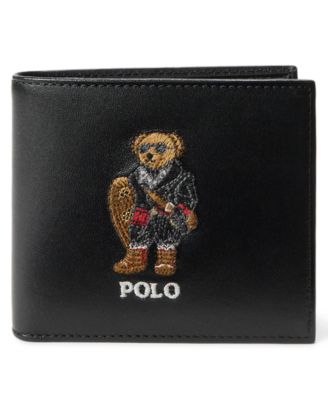 Men's Polo Bear Leather Billfold Wallet