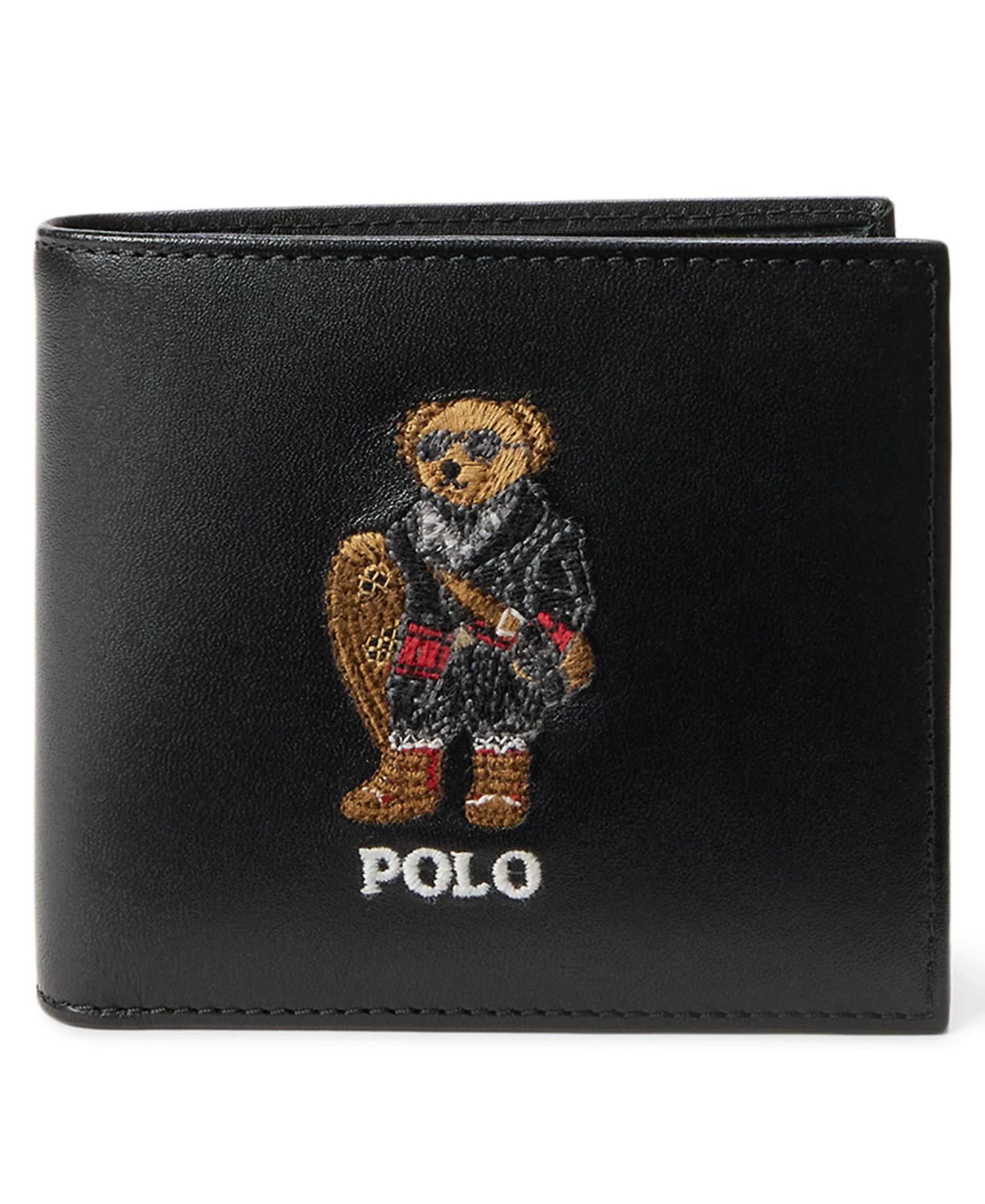 Men's Polo Bear Leather Billfold Wallet