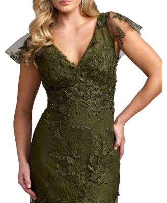 petite green formal dress Gown Floral Dresses sage green prom dress