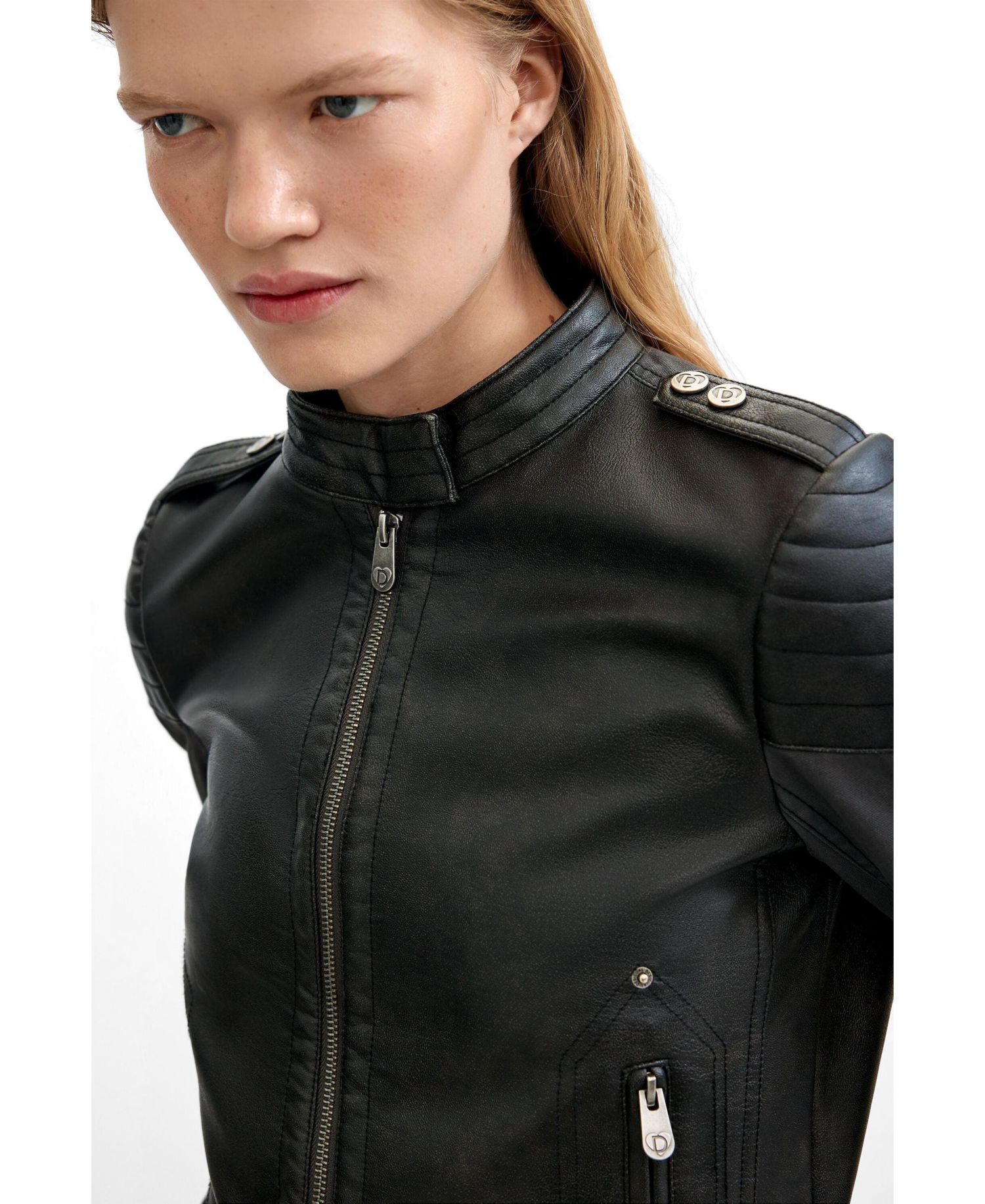 Women's Jacket Leather Effect