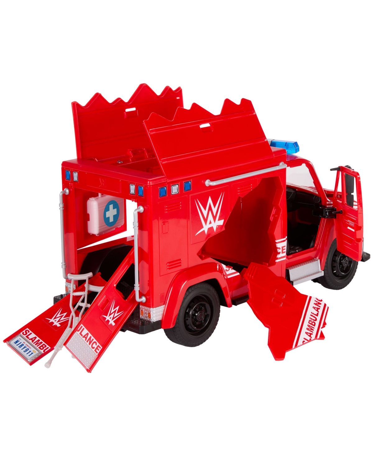 Wwe Slambulance 14-Piece Breakaway Playset, Ages 6+