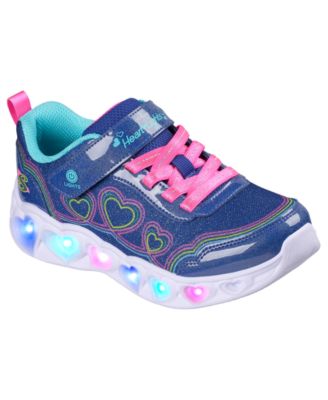Little Girls Heart Lights - Bubble Love Light-Up Stay-Put Closure Sneakers from Finish Line