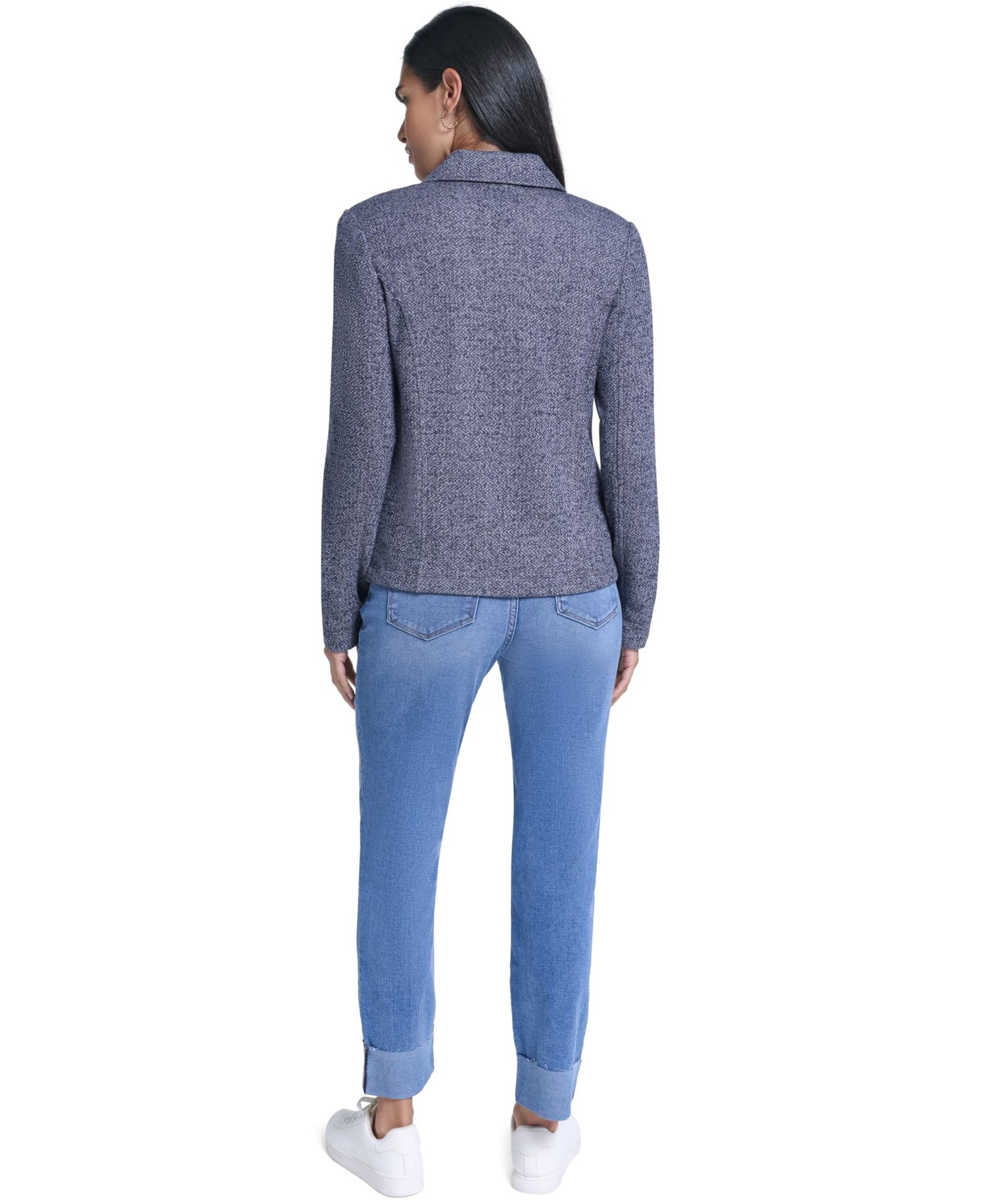 Women's Marled Band Double-Breasted Jacket