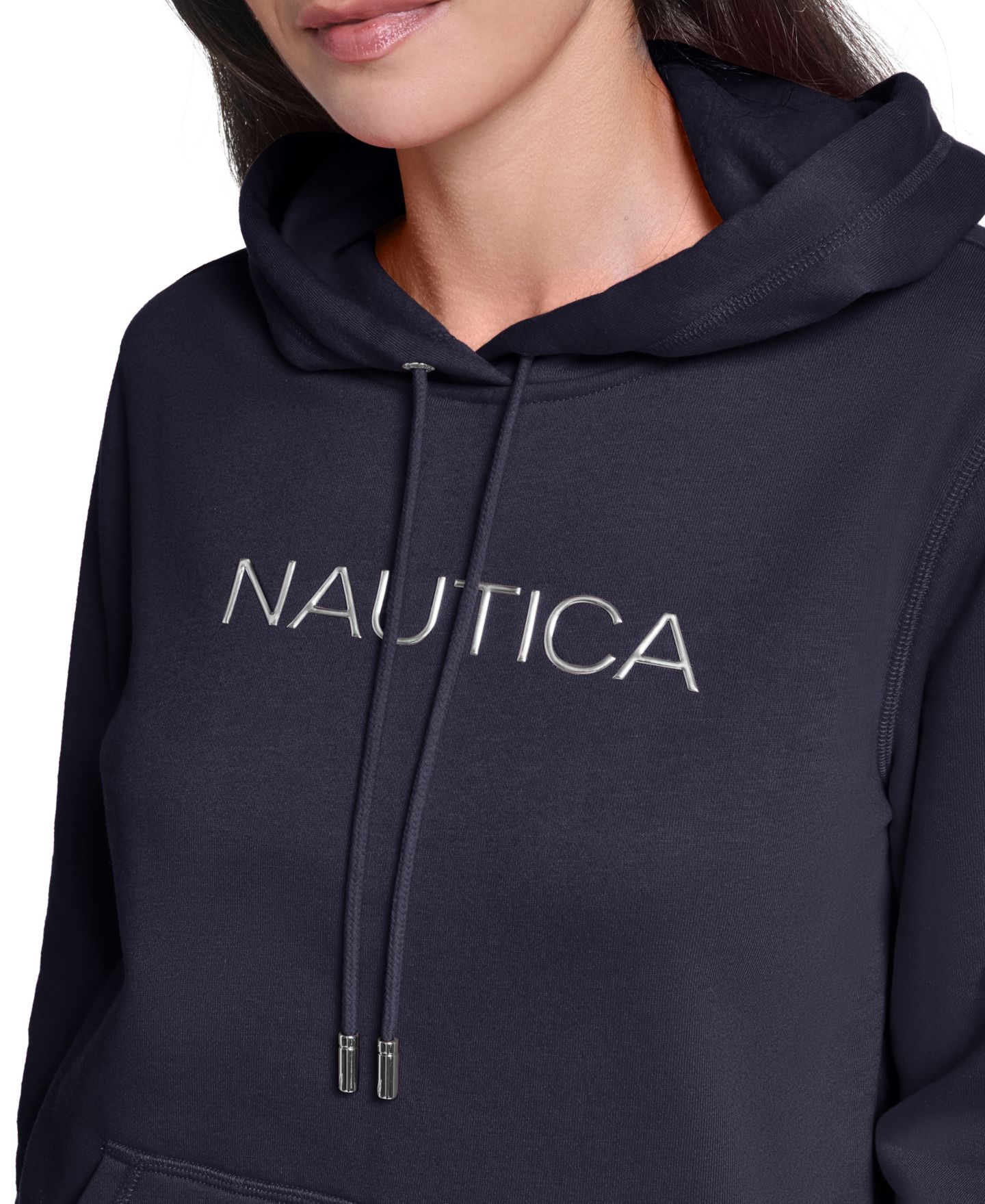 Женское худи Nautica Logo Graphic Fleece, цвет: Ночной небесно-голубой — фото 4