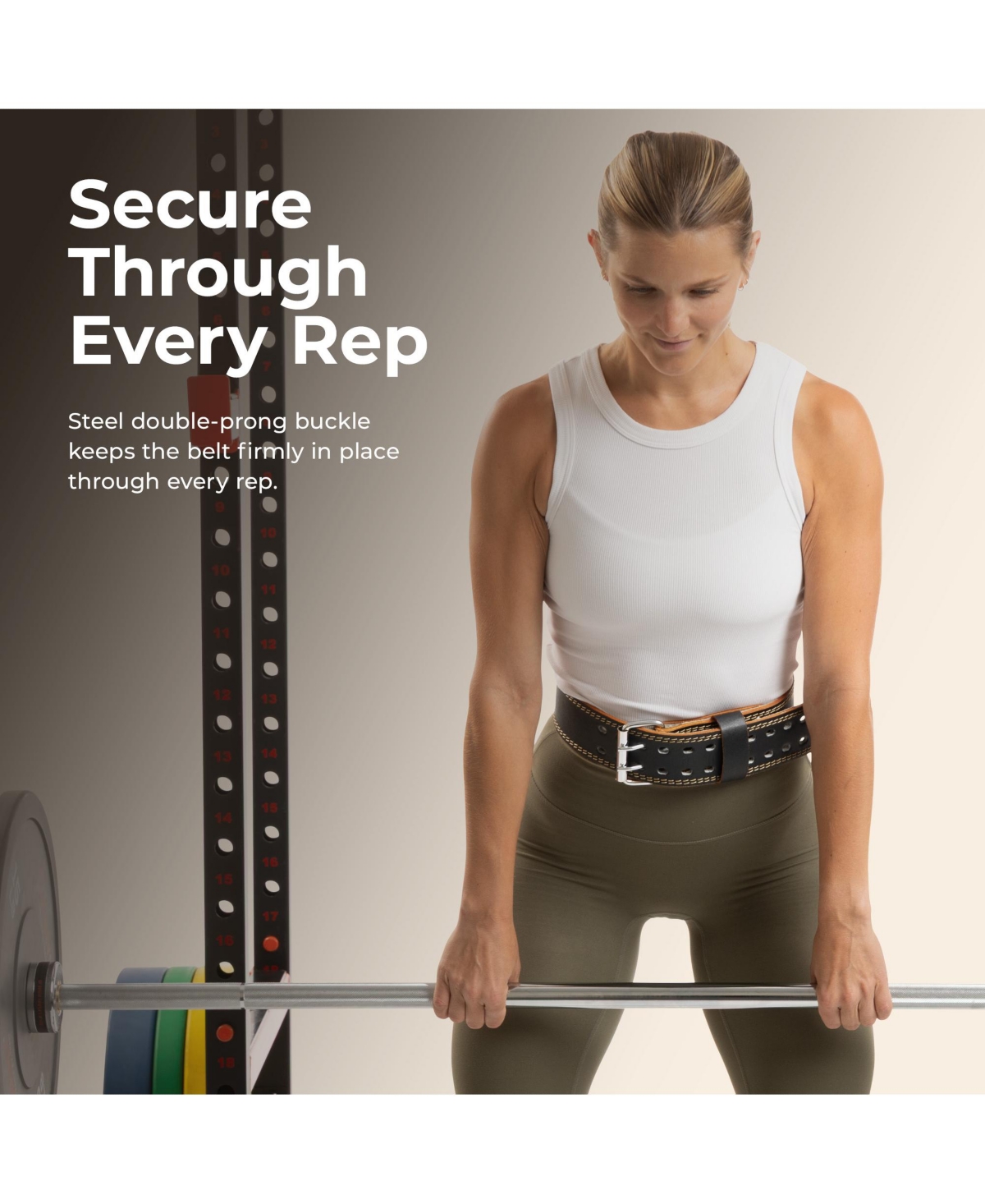 Sunny Health & Fitness Heavy-Duty 4" Leather Weightlifting Belt with Back Support And Adjustable Fit for Strength Training