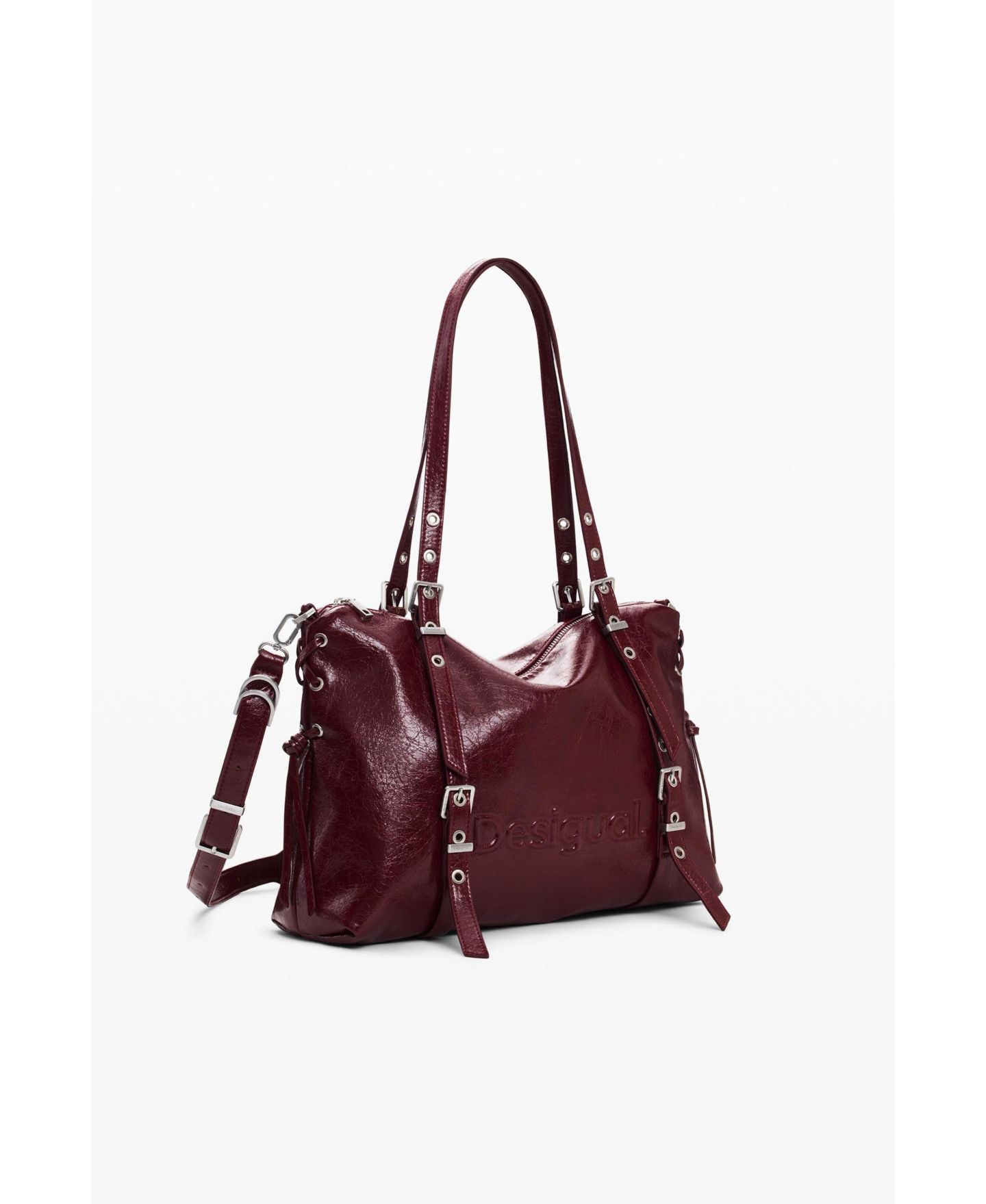 Женская сумка Desigual Large shopper, цвет: Бордовый — фото 3