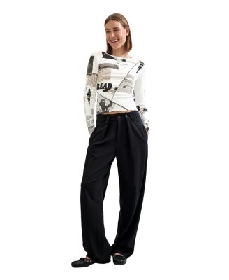 Women's Wide-Leg Straight Trousers