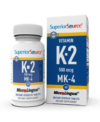 Vitamin K2 MK-4 (Menaquinone-4), 500 mcg, Quick Dissolve MicroLingual Tablets, 60 Count