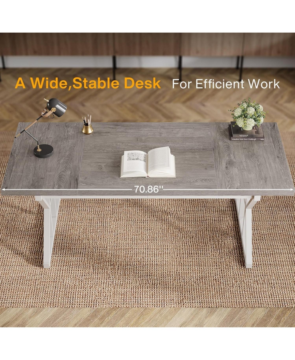 Tribesigns 70.86" Industrial Executive Desk