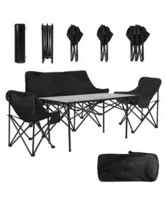 Folding Table Chair Set Portable Lightweight Heavy Duty Outdoor Camping Travel