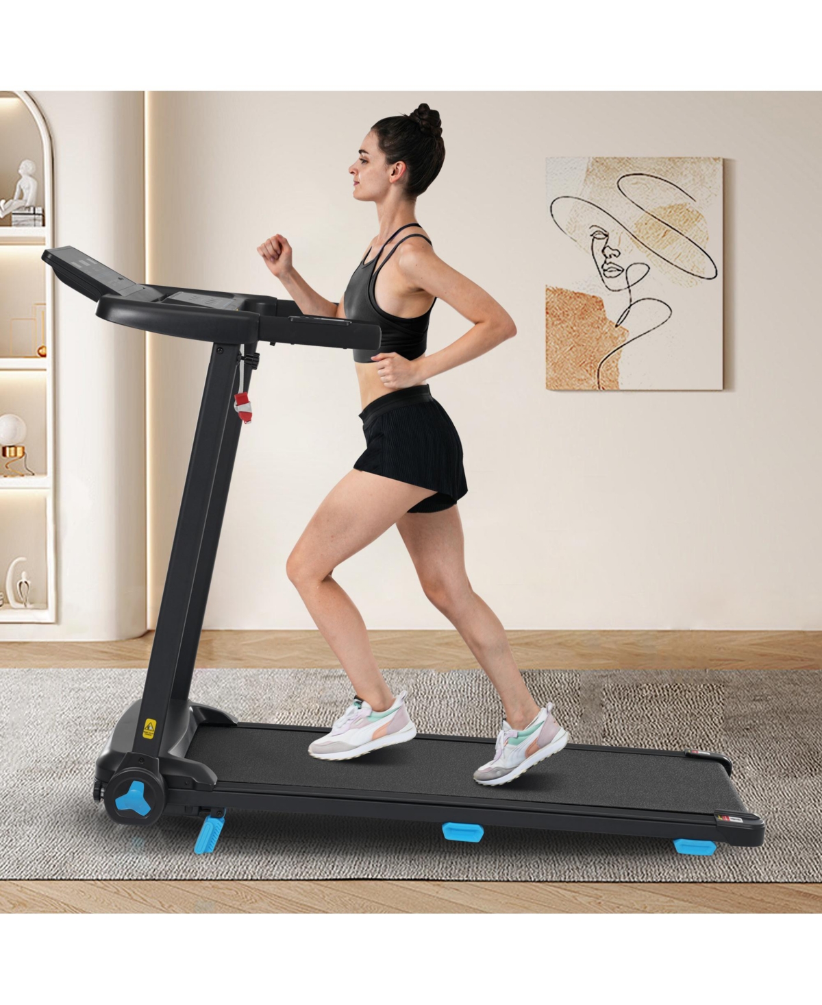 Zeny Treadmill with Incline,3.0HP Quiet Foldable Treadmills for Home,10.0MPH 300 Lbs Weight Capacity Home Exercise Equipment Treadmills