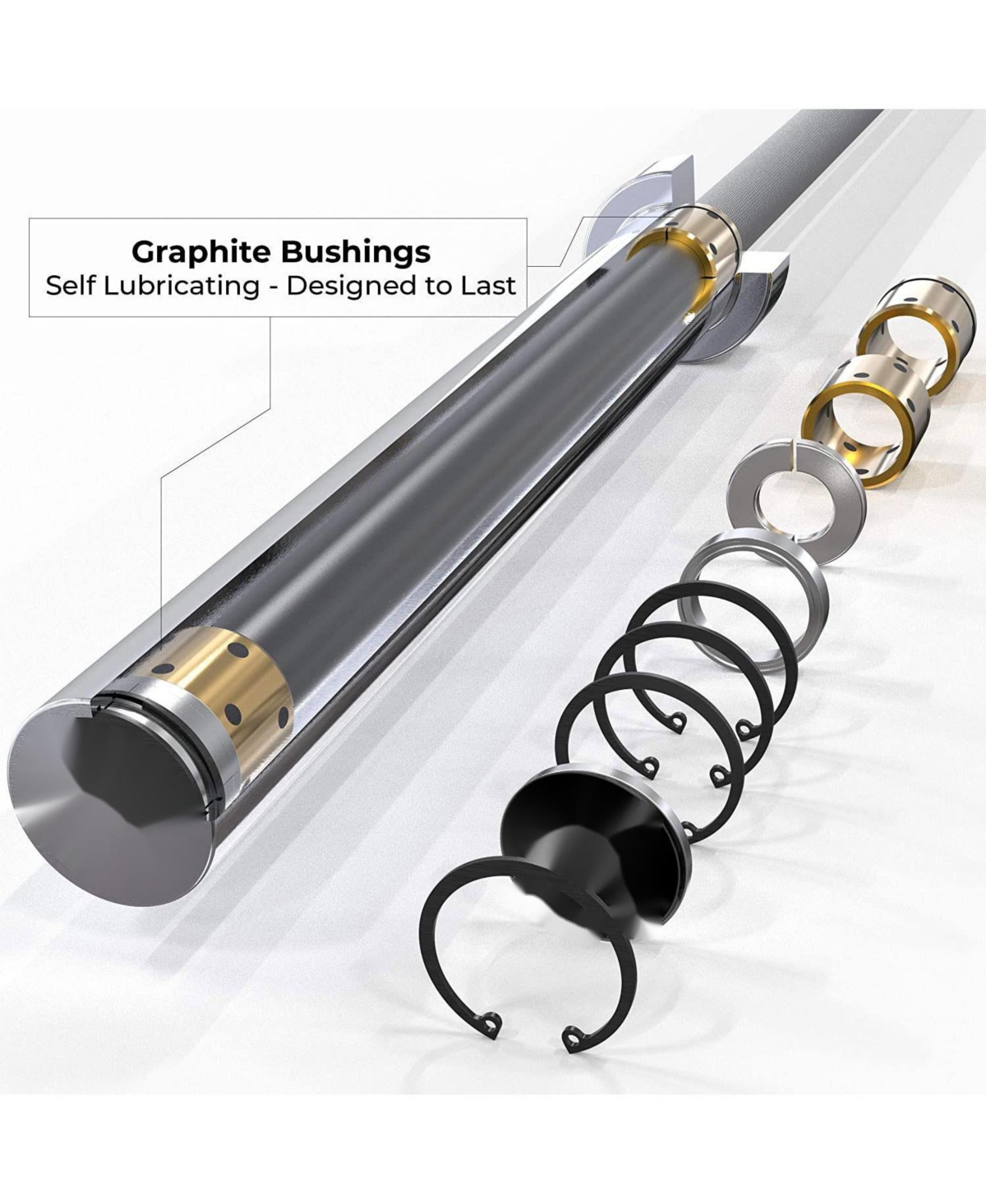 Sevorley 7.2 Ft Olympic Barbell with Rotating Sleeves and Knurled Grip 700 lb Capacity