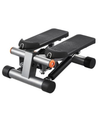 Mini Hydraulic Fitness Stepper with Resistance Bands LCD Monitor 330LBS Load Capacity
