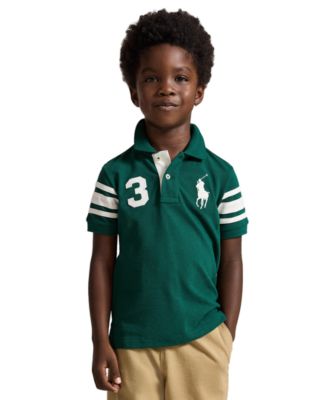 Boys' 2T-7 Big Pony Cotton Mesh Polo Shirt