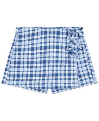 Girls' 7-16 Side Bow Plaid Skort