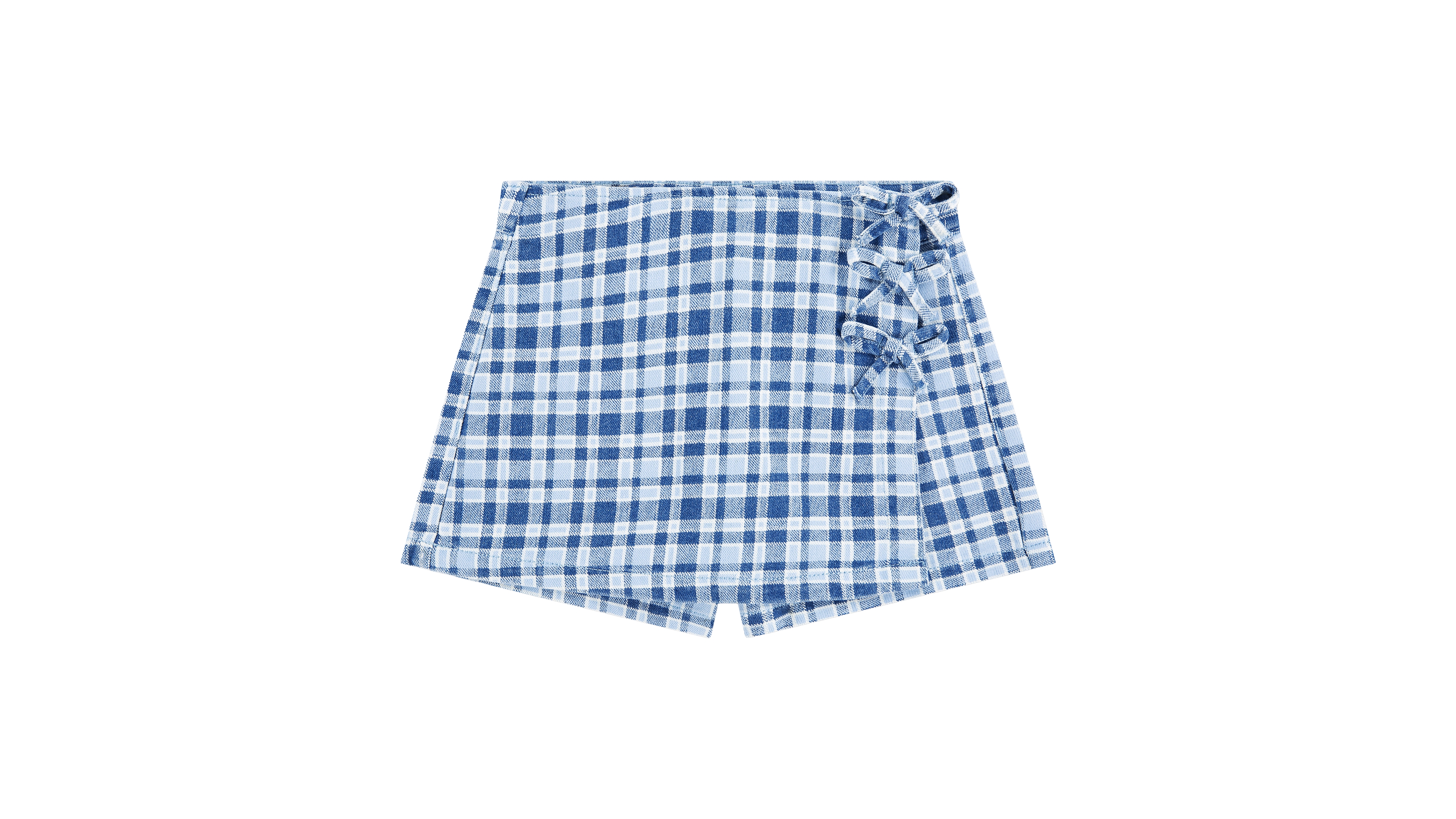 Levi's Girls' 7-16 Side Bow Plaid Skort