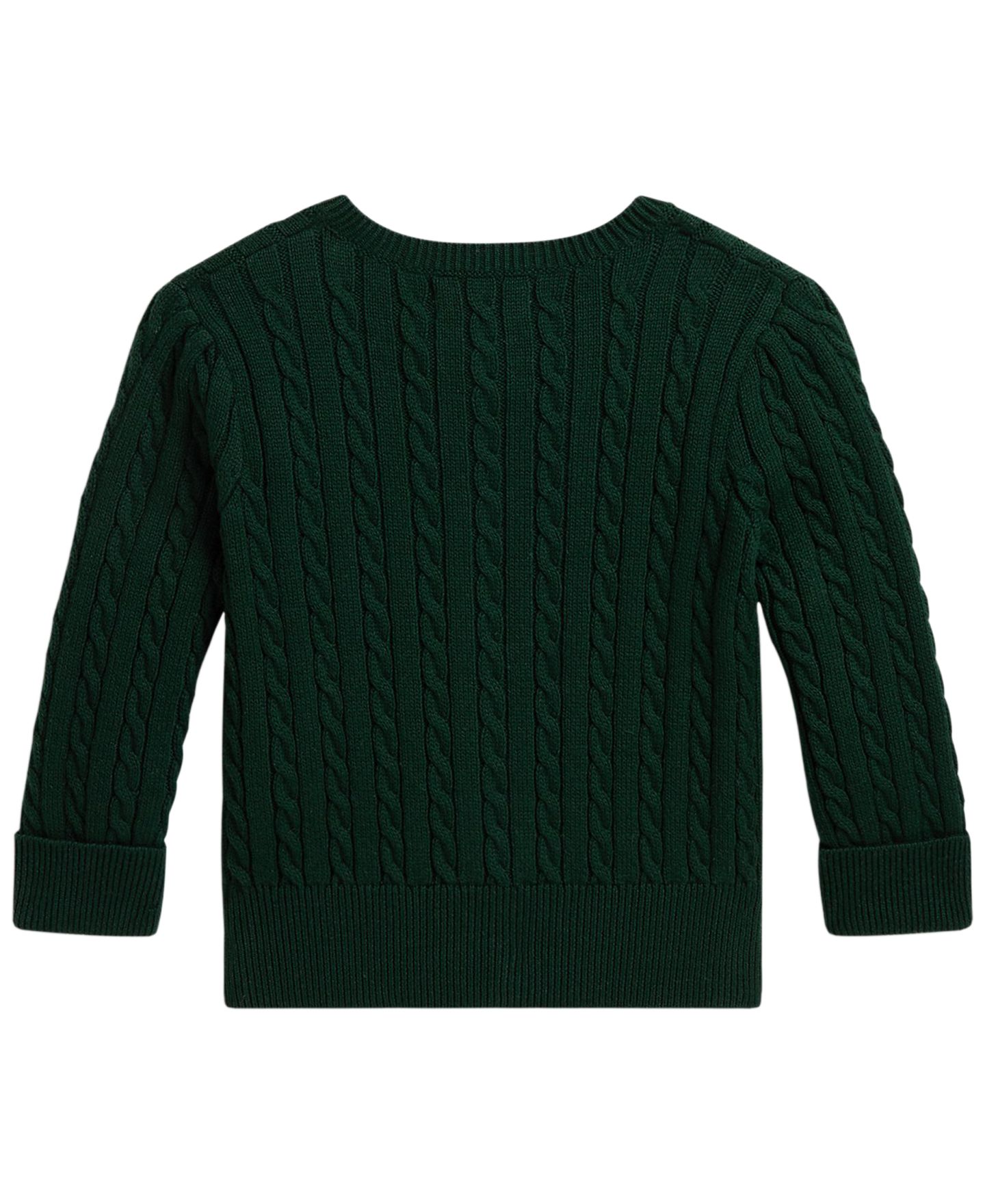 Кардиган Polo Ralph Lauren Polo Bear Mini-Cable Cotton Cardigan Sweater для девочек-малышей, цвет: Мох — фото 2