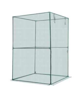 Crop Cage, 3.9 x 3.9 x 5.9 feet, Wind-Resistant Plant Tent with Zippered Door