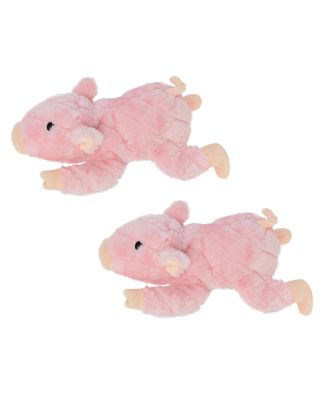 Farm Piggy 2 Pack, Durable Plush Squeaky Dog Toy