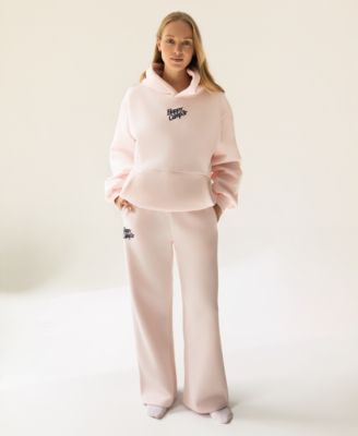 Juniors' Puff-Print Wide-Leg Sweatpants