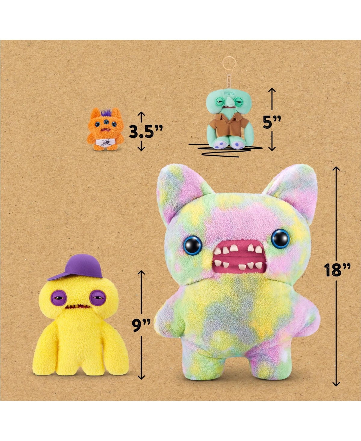 Fuggler Mini Alley Cat Series 1 5" Keyring Plush, Blind Box