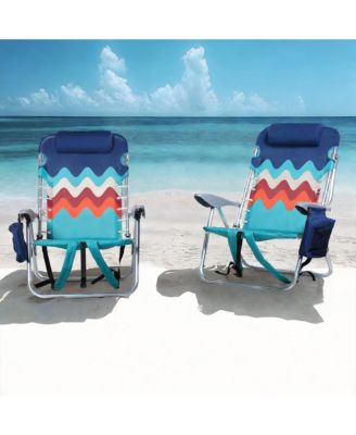 2-pack Folding Beach Chair Cooler Cup Holder Portable Camping outdoor