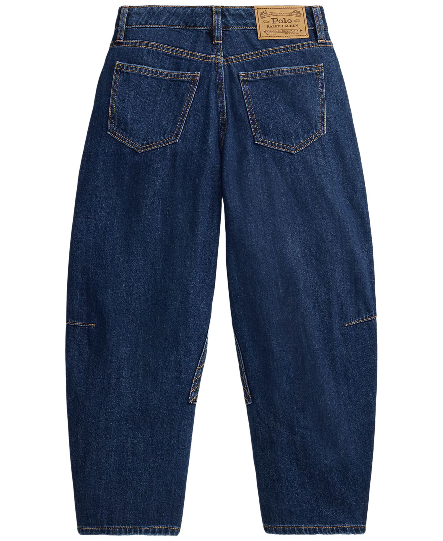 Girls' 7-16 Curved Tapered Cotton Denim Jeans