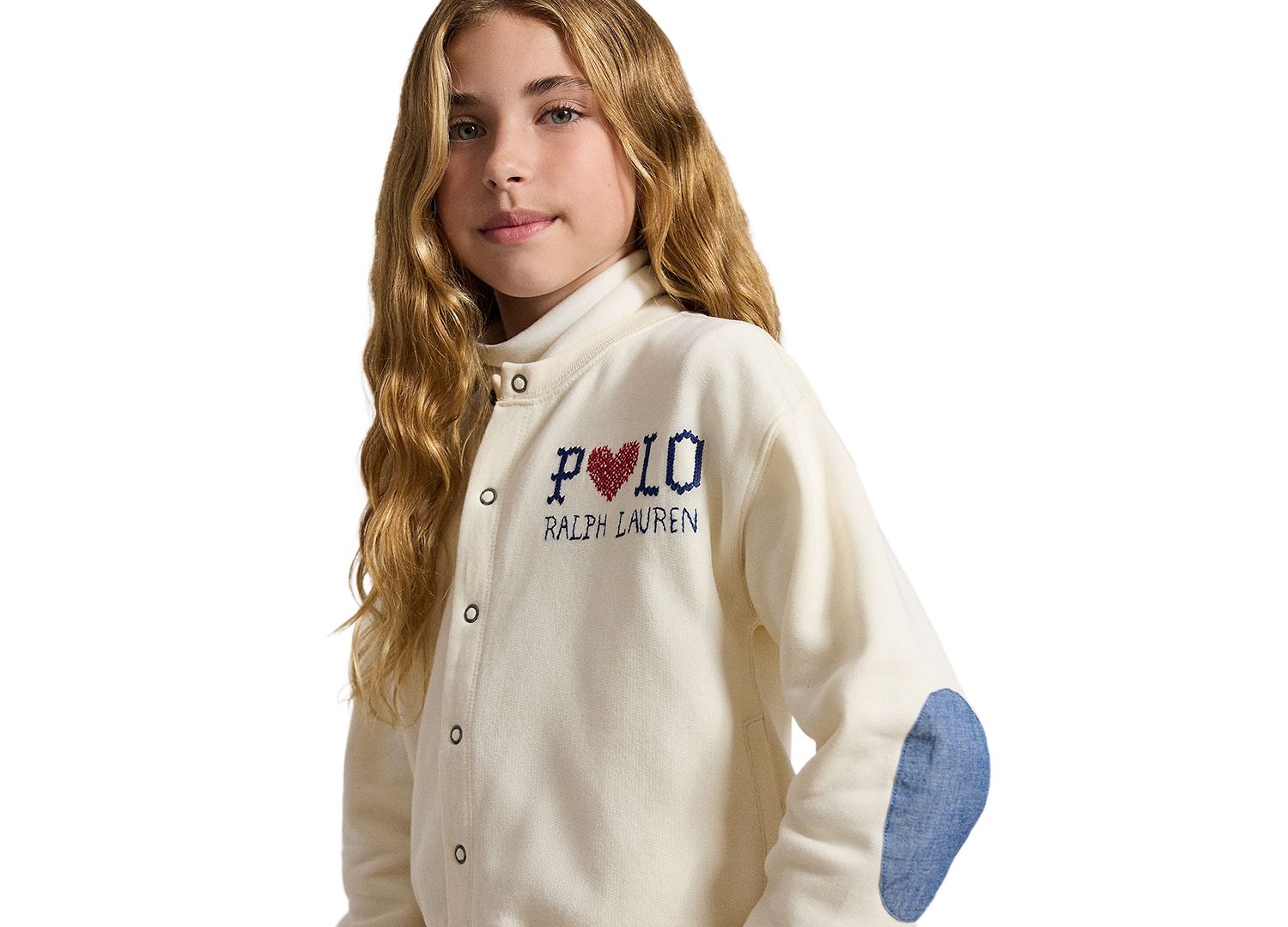 Girls' 7-16 Logo Fleece Cardigan