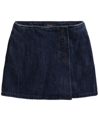 Girls' 2T-6X Denim Wrap Skirt