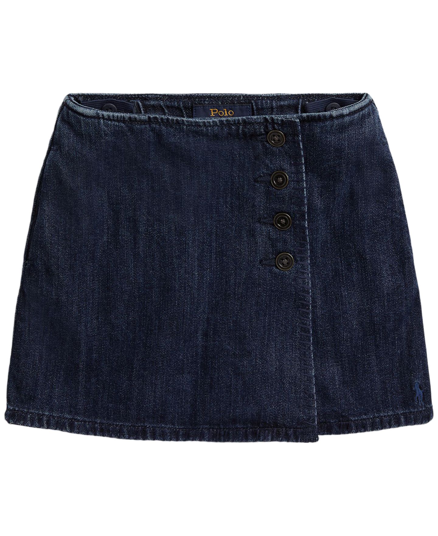 Юбка Polo Ralph Lauren Denim Wrap Skirt для девочек, цвет: Варёный — фото 1