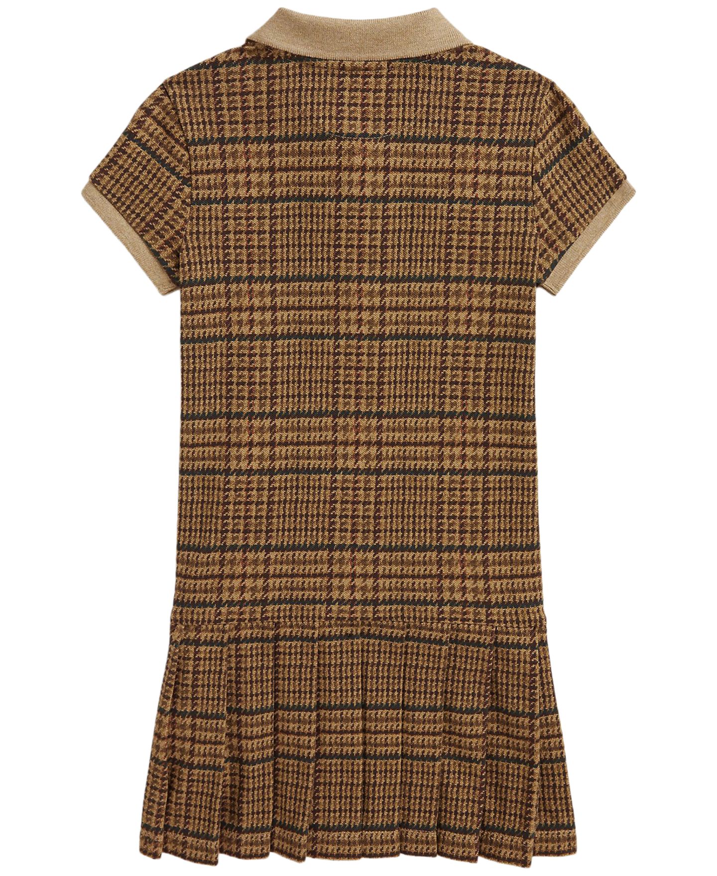 Платье Polo Ralph Lauren Tweed-Print Stretch Mesh Polo Dress для девочек, цвет: Glenview Tweed — фото 2