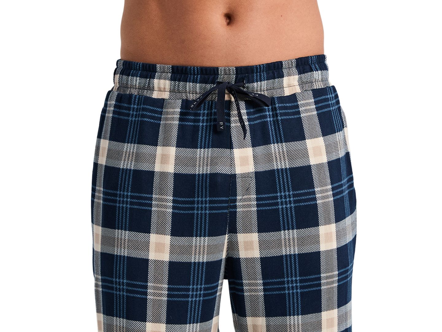 Пижамные брюки Drawstring-Waist для мужчин, фланель — Perry Ellis Portfolio, цвет: Чёрный — фото 6