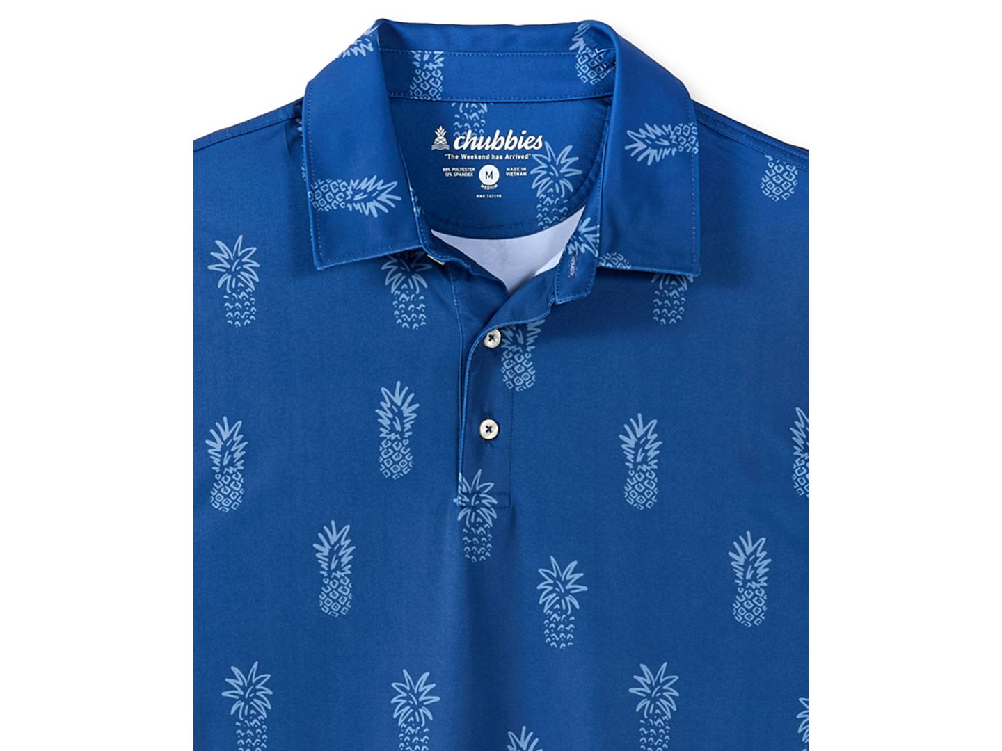 Мужское поло Chubbies Nightfruit Regular-Fit Polo Shirt, цвет: Тёмно-синий — фото 3