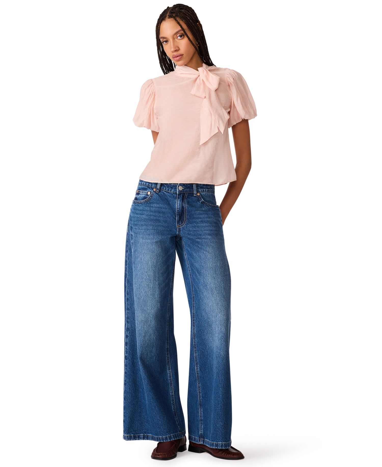 Women's Lolanie Short-Sleeve Pussybow Blouse