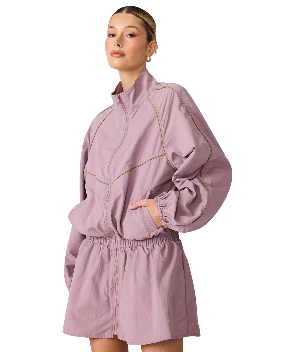 Steve Madden Women's Long-Sleeve Mock Neck Mini Dress