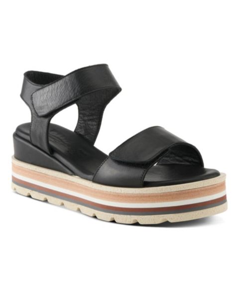 Женские сандалии Spring Step Hileman Platform Sandal with Cushioned Insole, цвет: Чёрный
